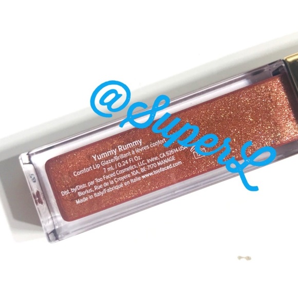 3/$15 NEW Too Faced Juicy Fruits Lip Gloss lipgloss Yummy Rummy Neutral Lip - Picture 2 of 8